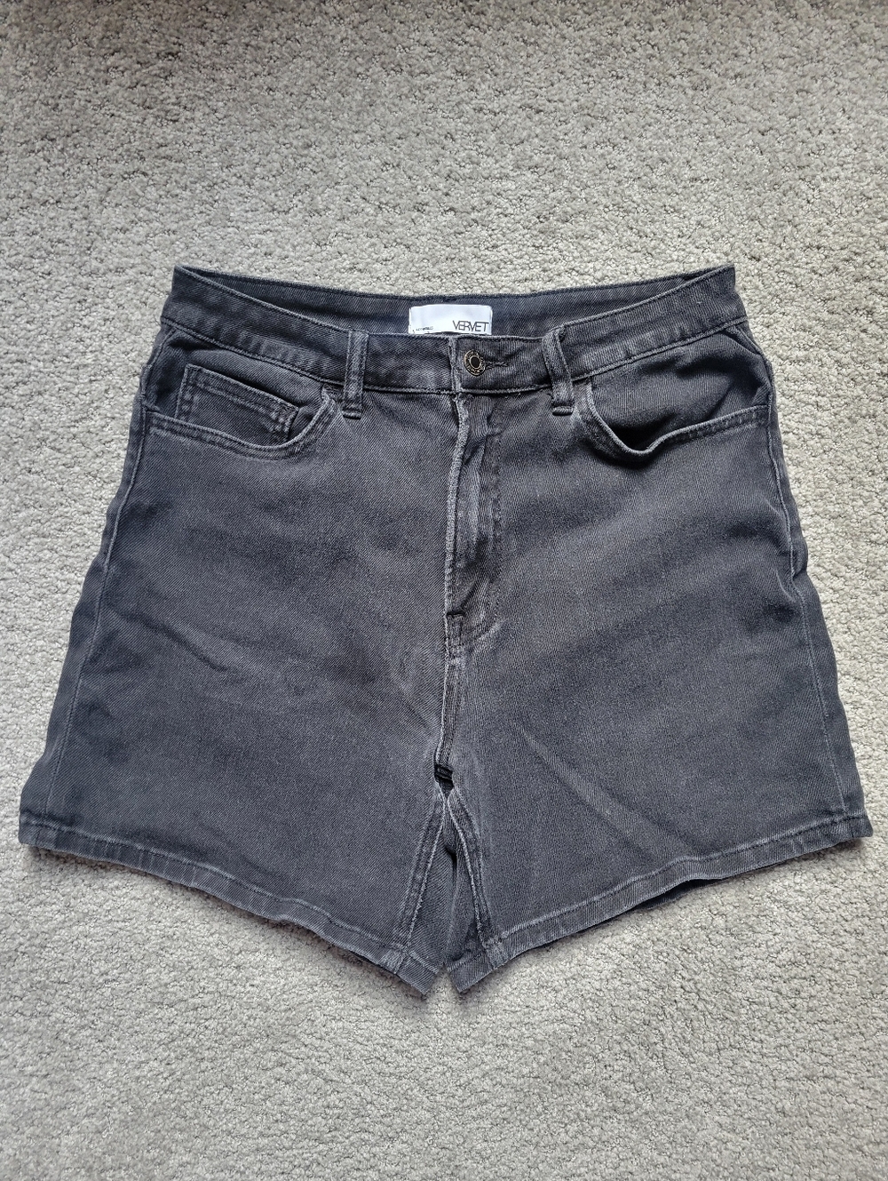 VERVET High-Waist Charcoal Shorts Womens Size Large